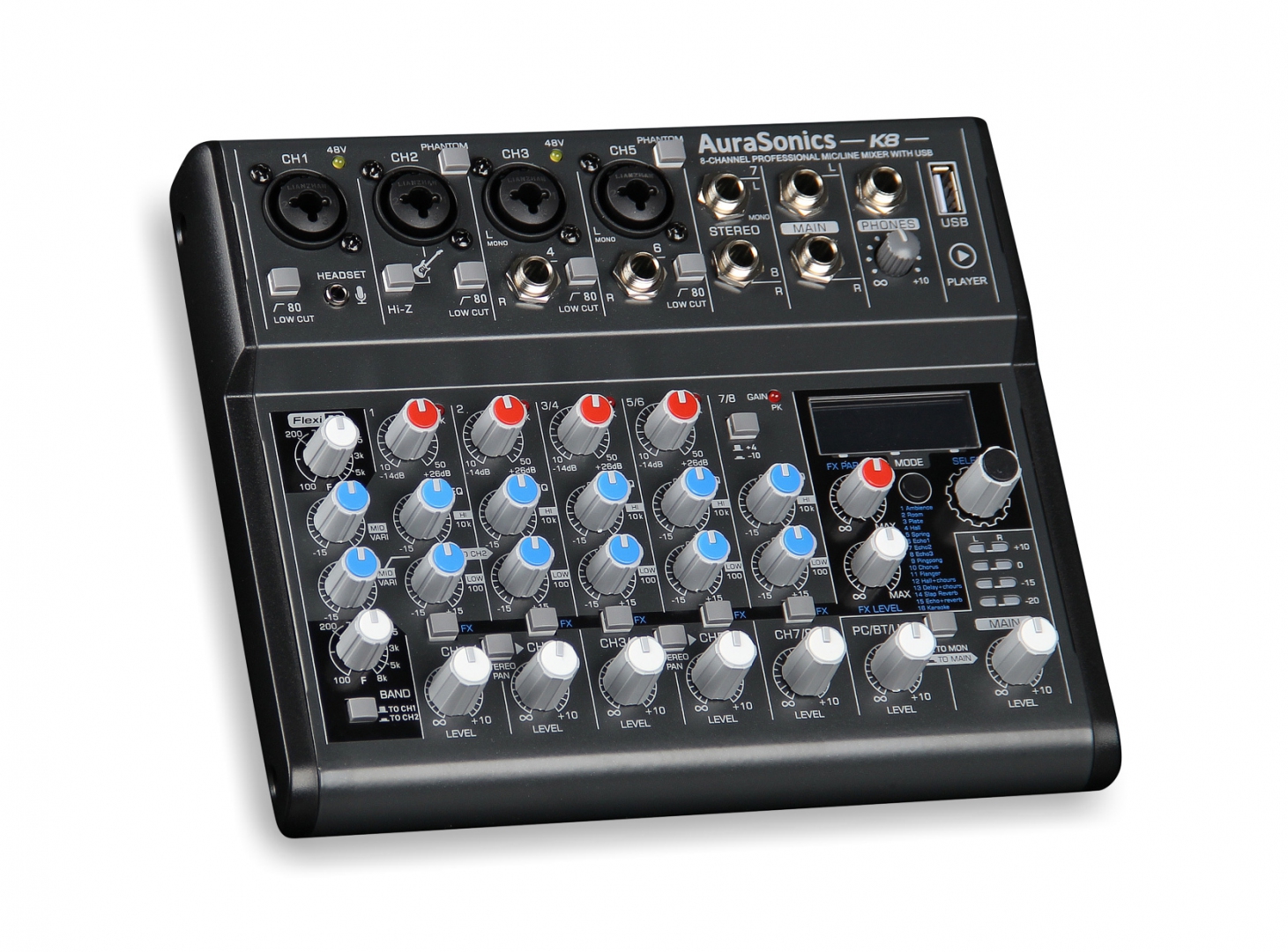 AuraSonics K8 компактный микшерный пульт в Сатке