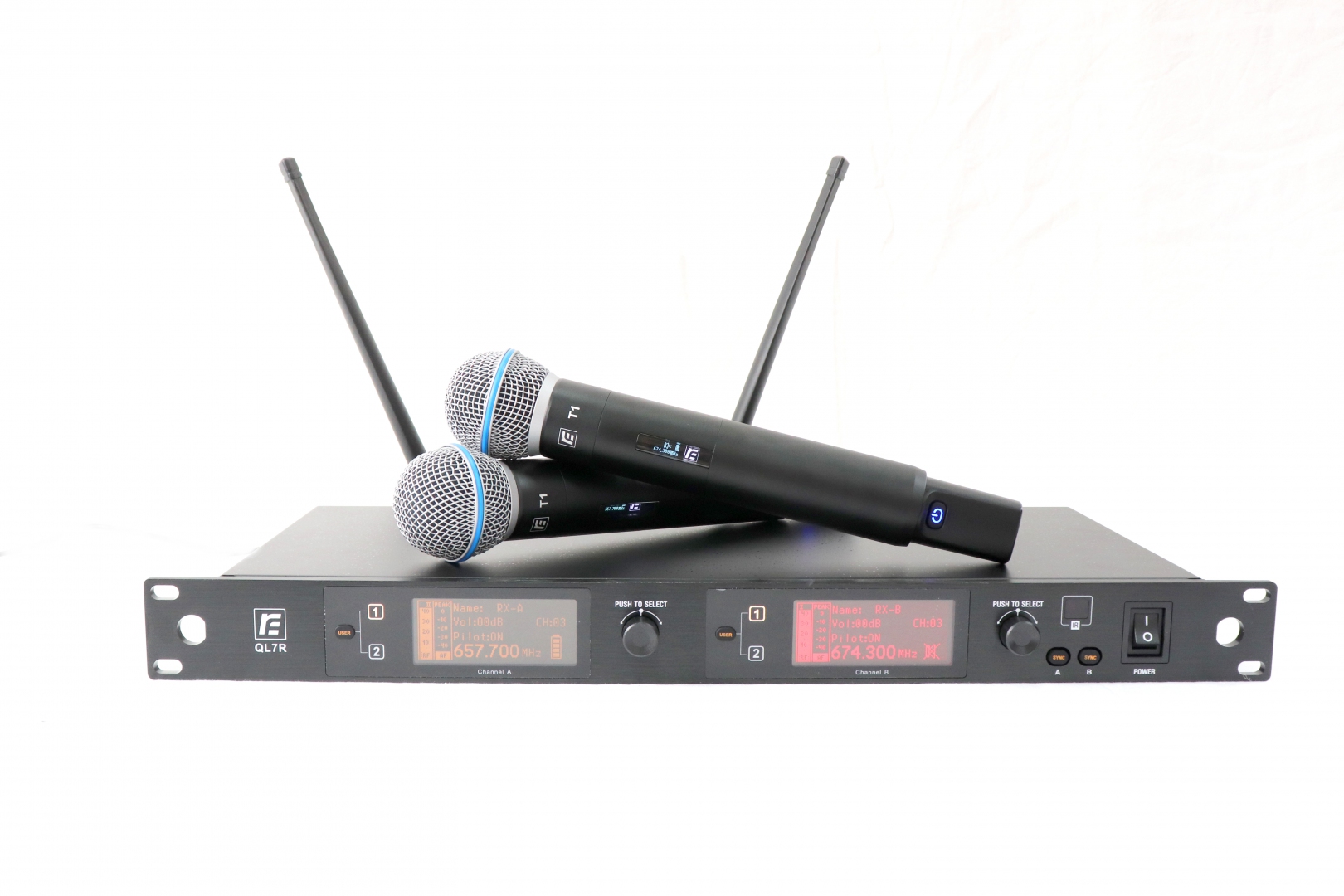 RFIntell QL7R/T1-B 720,500-754,000 МГц 2-канальная радиосистема с 2-мя ручными микрофонами в Сатке