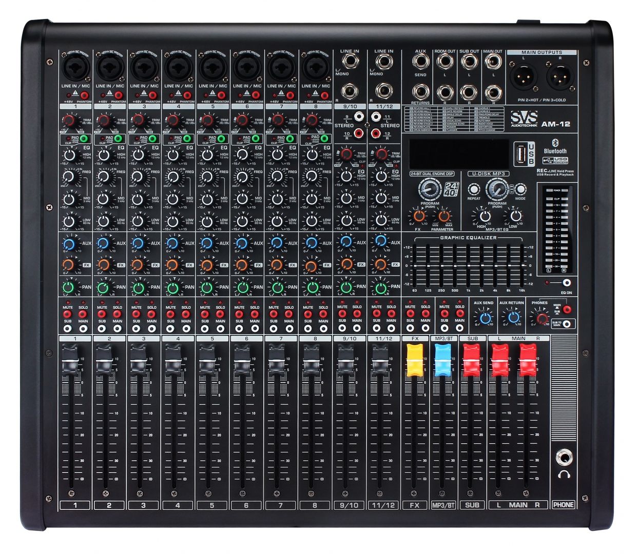 SVS Audiotechnik mixers AM-12 Микшерный пульт аналоговый, 12-канальный в Сатке